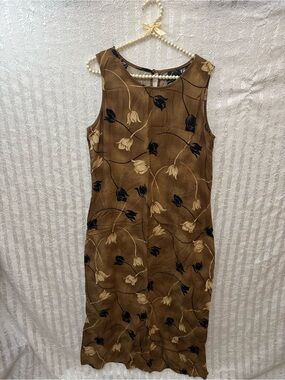 Vintage Y2K Chaya Brown Floral Maxi Dress